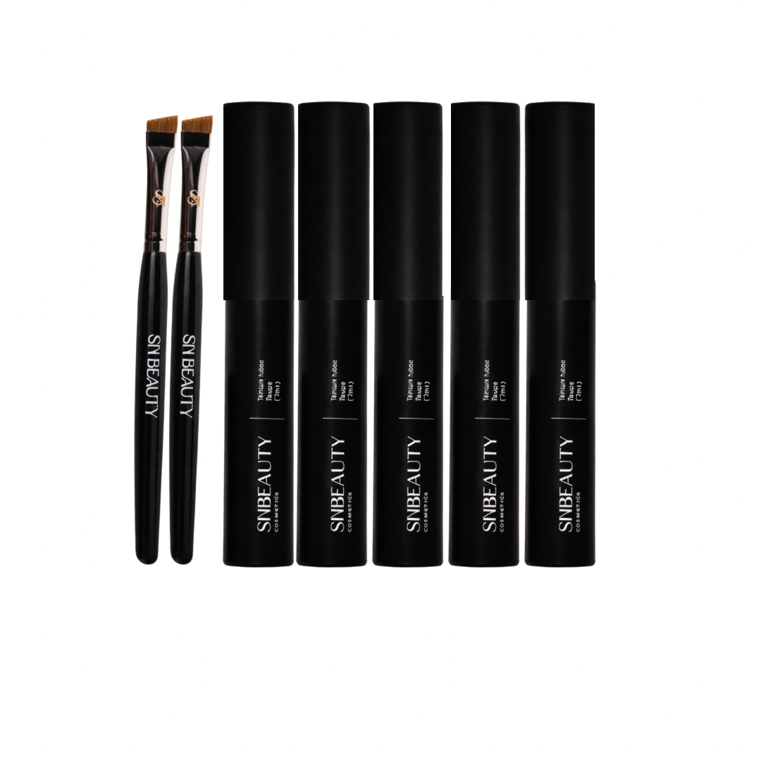 5 teintures + 2 pinceaux + socle offert